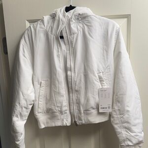 Athleta Hooded White Puffer Jacket